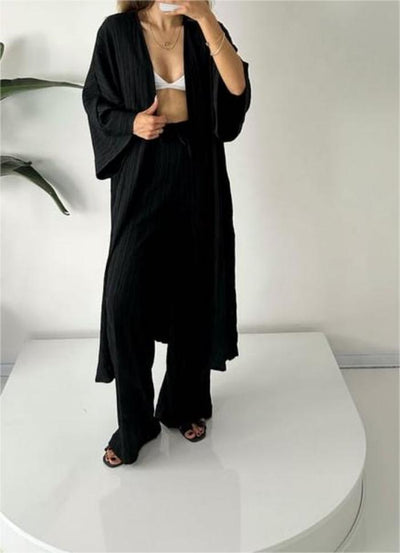 Zenia® | Lässiges Set aus Strickjacke und Hose