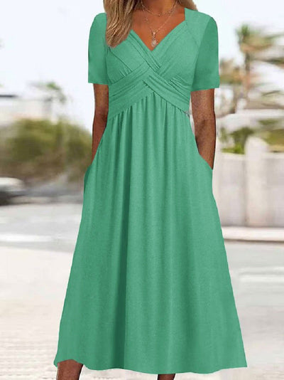 Eva® | Kurzärmliges Crossover-Kleid