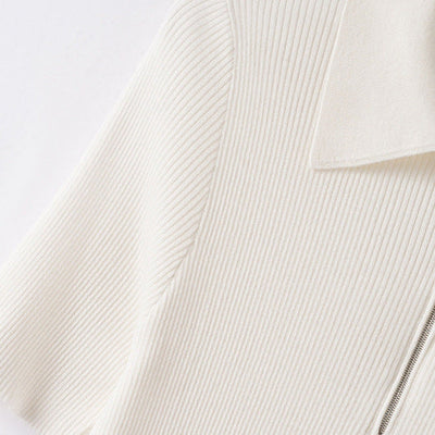 Femme Modern Reißverschluss Kragen Oberteil Heidi-Mode