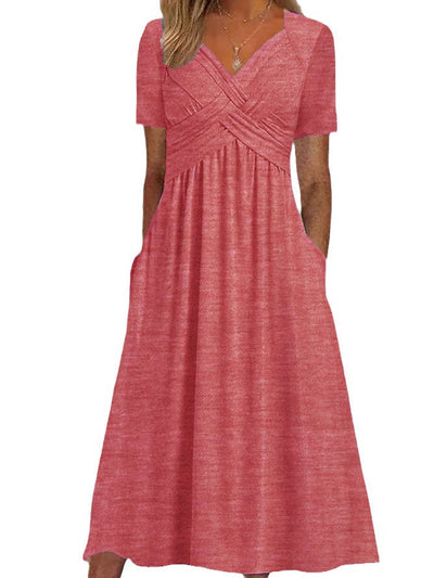 Eva® | Kurzärmliges Crossover-Kleid