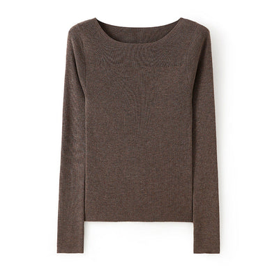 Femme Rippstrick Langarmstrickoberteil Heidi-Mode