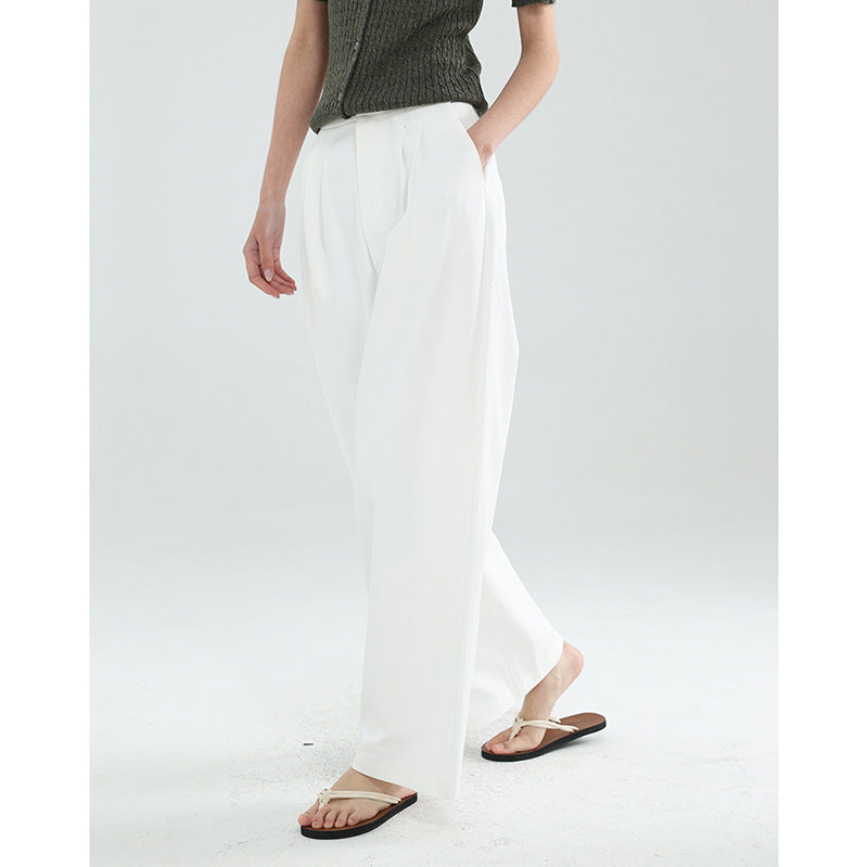 Femme Premium Weite-Hosen mit Hohem Bund Heidi-Mode