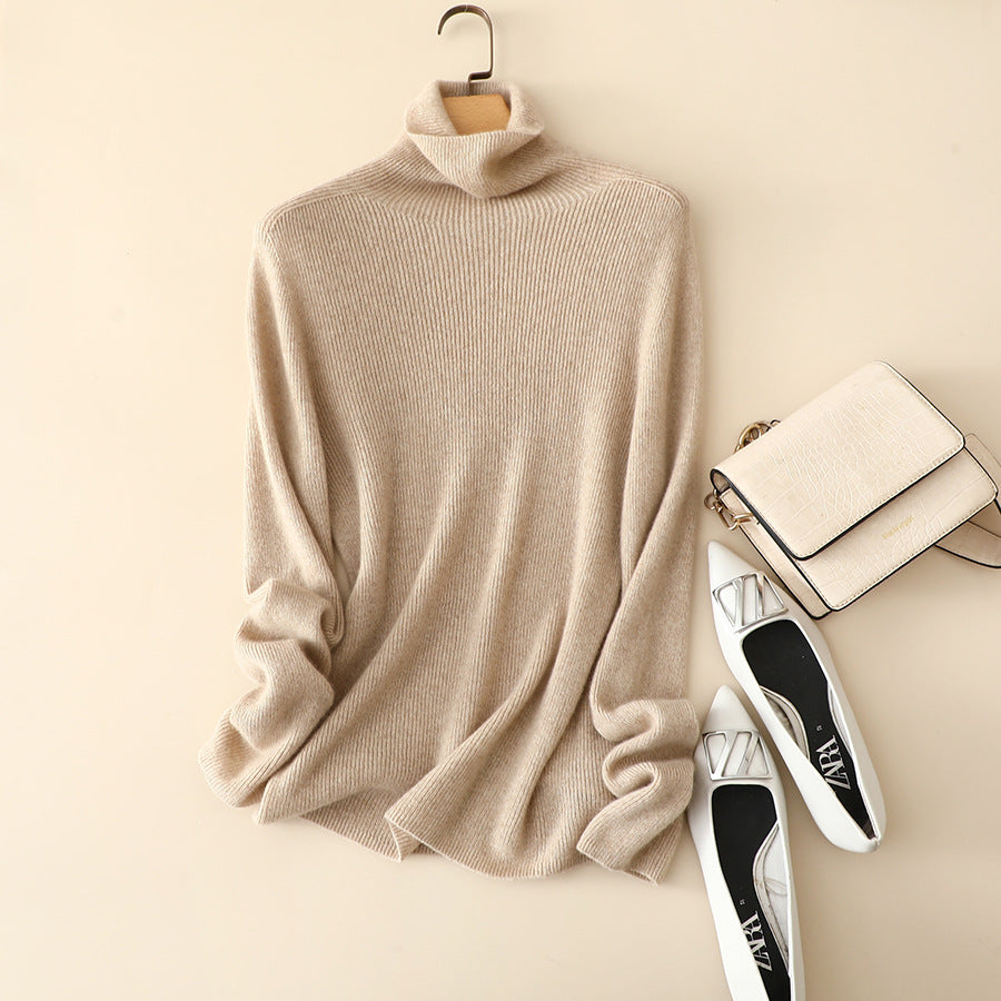 Femme Leichtgewicht Ripp-Wollpullover Heidi-Mode