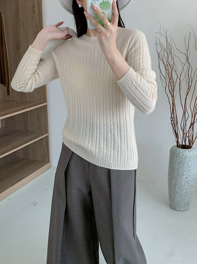 Damen Rippstrickpullover Heidi-Mode