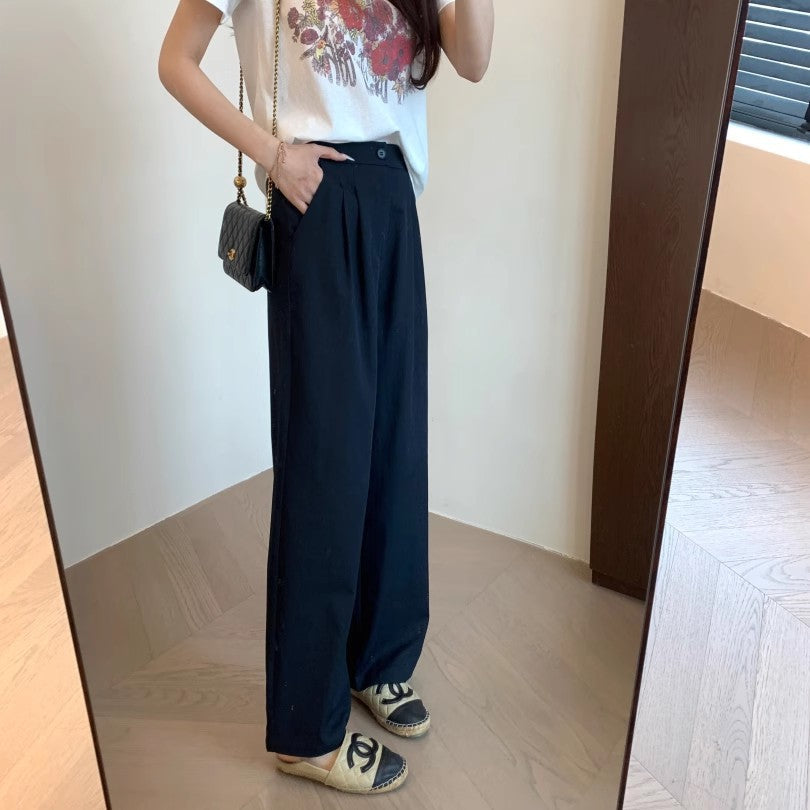 Femme Premium Weite-Hosen mit Hohem Bund Heidi-Mode