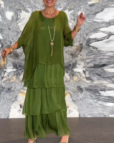 Delia® | Marianne Langes handgefertigtes Lagenkleid