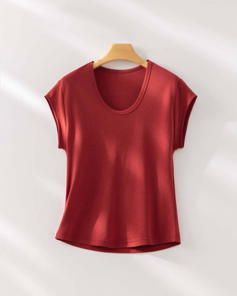 Femme Relaxed Fit V-Ausschnitt T-Shirt Heidi-Mode