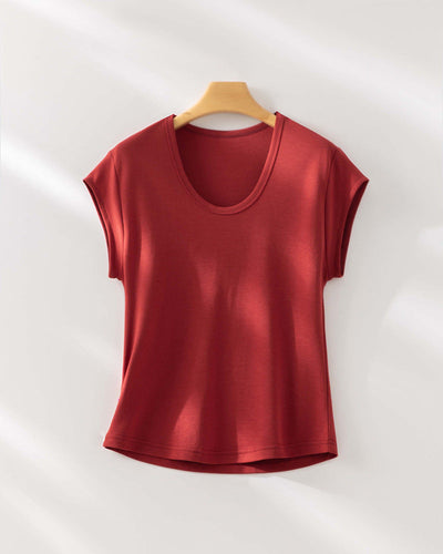 Femme Relaxed Fit V-Ausschnitt T-Shirt Heidi-Mode