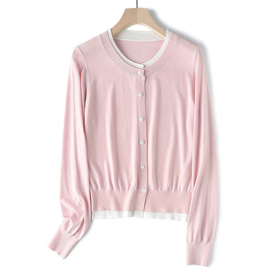 Femme Leichtes Knopf-Cardigan Heidi-Mode 1747971568