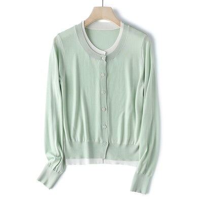 Femme Leichtes Knopf-Cardigan Heidi-Mode 1747971568