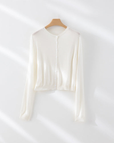 Femme Leichtgewicht Knopf-Front Strickjacke Heidi-Mode
