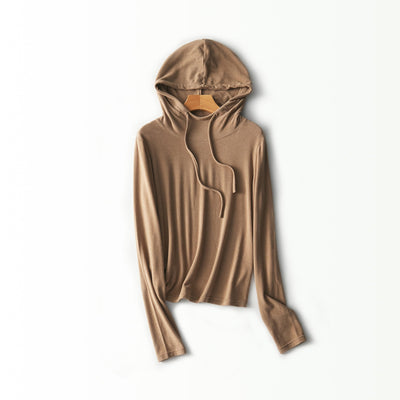 Femme Leichtgewicht Langarm Hoodie Heidi-Mode