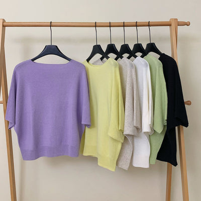 Femme Übergroße Leichte Strickoberteile Heidi-Mode