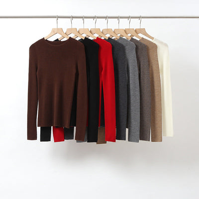 Femme Leichtgewicht Langarm Essentials Top Heidi-Mode