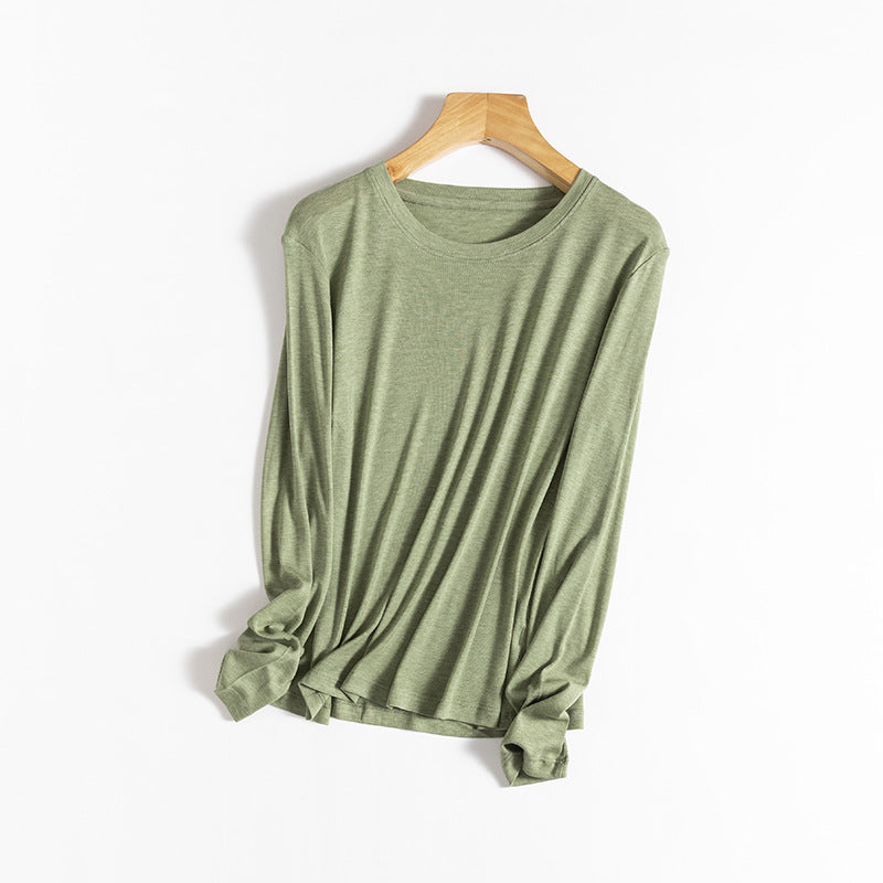 Femme Leichtgewicht Langarm Relaxed Fit T-Shirt Heidi-Mode