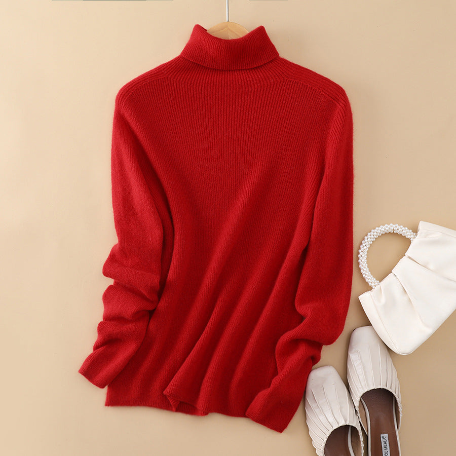 Femme Leichtgewicht Ripp-Wollpullover Heidi-Mode