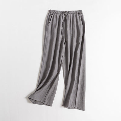Damen Entspannte Weite Leinenhose Heidi-Mode