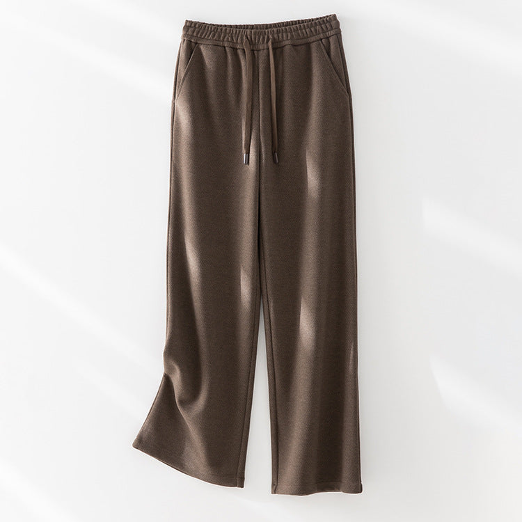 Femme Relaxed Fit Hahnentrittmuster Texturierte Jogginghosen Heidi-Mode