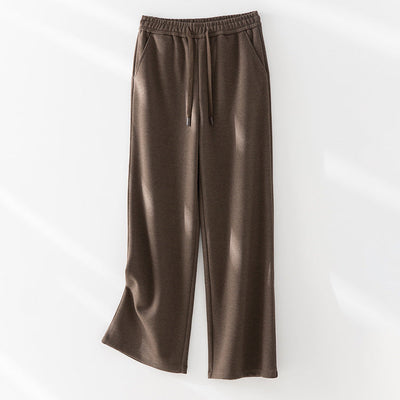 Femme Relaxed Fit Hahnentrittmuster Texturierte Jogginghosen Heidi-Mode