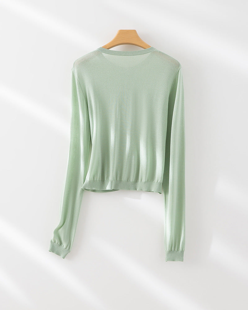 Femme Leichtgewicht Knopf-Front Strickjacke Heidi-Mode