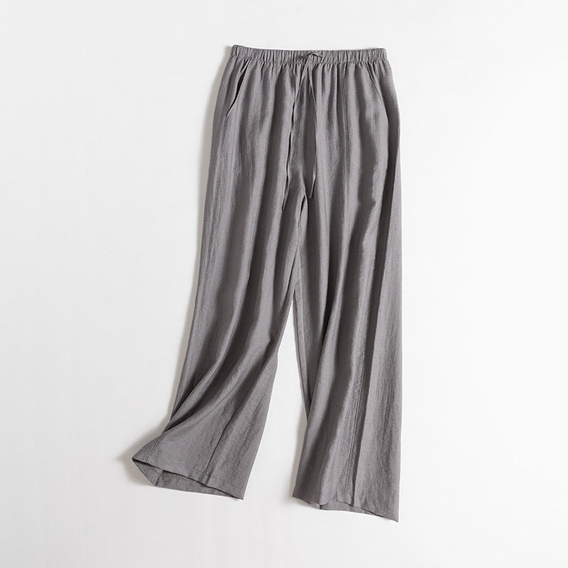 Damen Entspannte Weite Leinenhose Heidi-Mode
