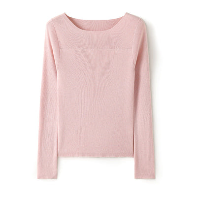 Femme Rippstrick Langarmstrickoberteil Heidi-Mode