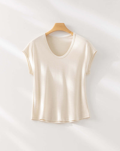 Femme Relaxed Fit V-Ausschnitt T-Shirt Heidi-Mode