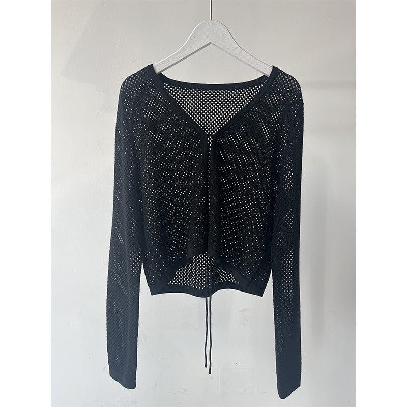 Femme Leichtgewicht Offen Strickjacke Heidi-Mode