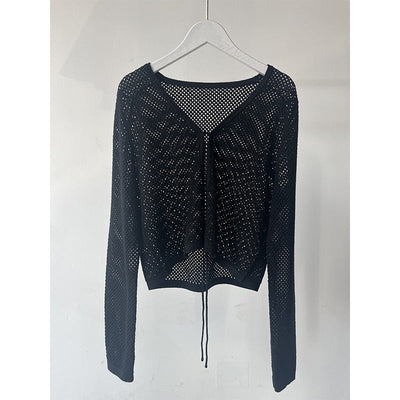 Femme Leichtgewicht Offen Strickjacke Heidi-Mode