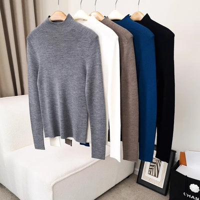 Femme Mock Neck Strickpullover Heidi-Mode