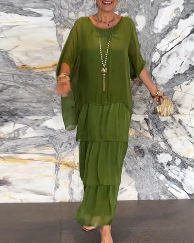 Delia® | Marianne Langes handgefertigtes Lagenkleid