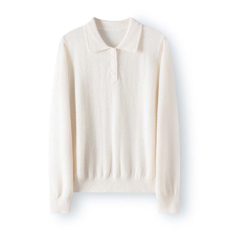 Femme Leichter Polo Pullover Heidi-Mode