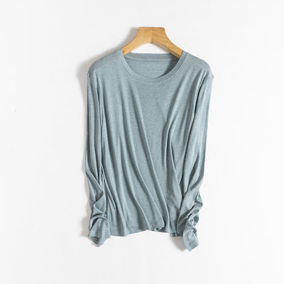 Femme Leichtgewicht Langarm Relaxed Fit T-Shirt Heidi-Mode