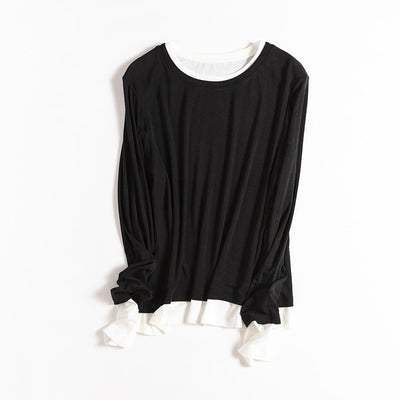 Femme Schicht Langarm-T-Shirt Heidi-Mode