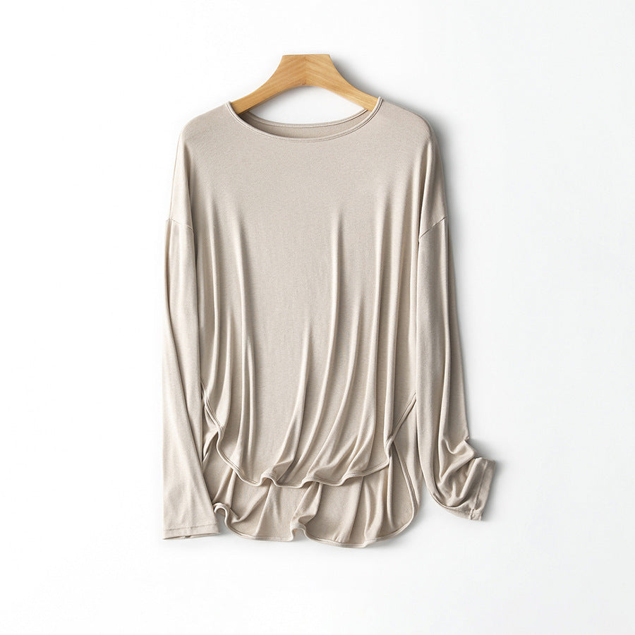 Femme Entspannter Schnitt Langarmshirt Heidi-Mode