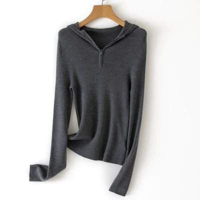 Femme Leichtgewicht Zip-Up Hoodie Sweatshirt Heidi-Mode