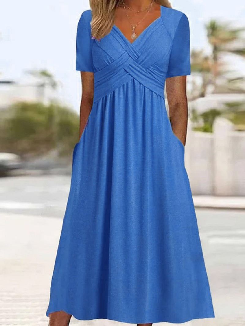 Eva® | Kurzärmliges Crossover-Kleid