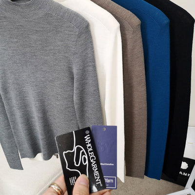Femme Mock Neck Strickpullover Heidi-Mode