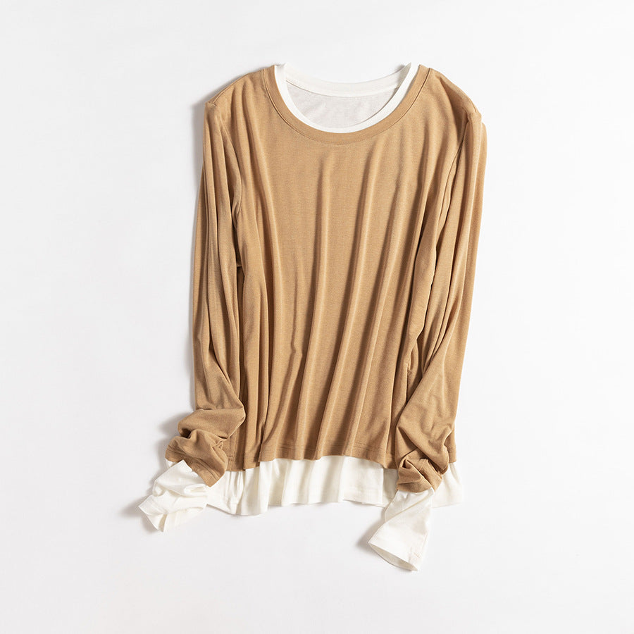 Femme Schicht Langarm-T-Shirt Heidi-Mode