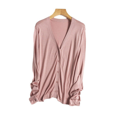 Femme Leichtgewicht V-Ausschnitt Cardigan Heidi-Mode 1747972212