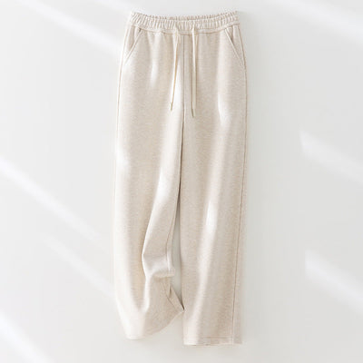 Femme Relaxed Fit Hahnentrittmuster Texturierte Jogginghosen Heidi-Mode