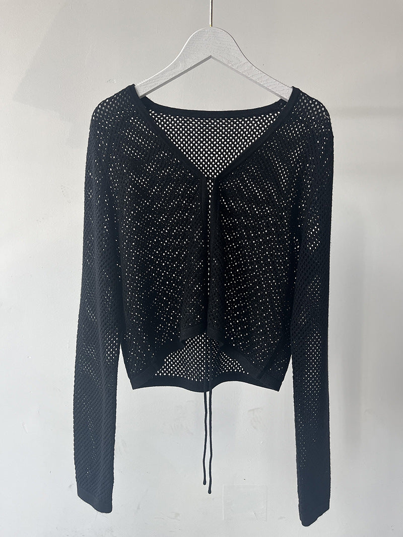Femme Leichtgewicht Offen Strickjacke Heidi-Mode