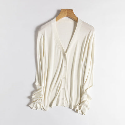 Femme Leichtgewicht V-Ausschnitt Cardigan Heidi-Mode 1747972212