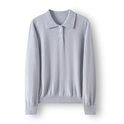 Femme Leichter Polo Pullover Heidi-Mode