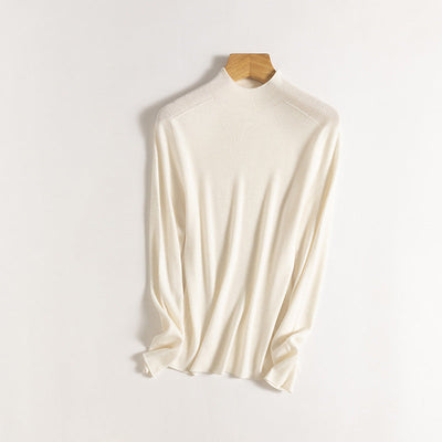 Femme Leichtgewicht Hochkragen Pullover Sweater Heidi-Mode