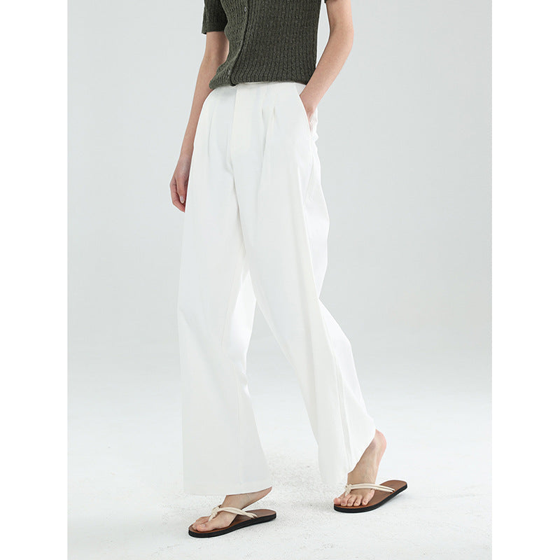 Femme Premium Weite-Hosen mit Hohem Bund Heidi-Mode