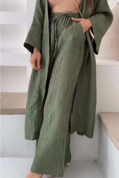 Zenia® | Lässiges Set aus Strickjacke und Hose