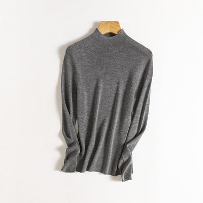 Femme Leichtgewicht Hochkragen Pullover Sweater Heidi-Mode