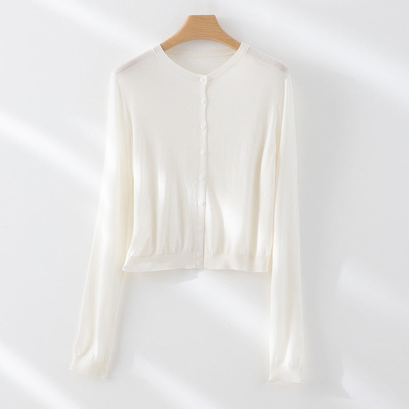 Femme Leichtgewicht Knopf-Front Strickjacke Heidi-Mode