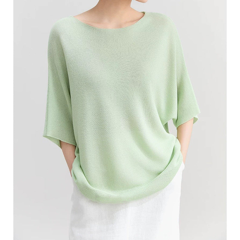 Femme Übergroße Leichte Strickoberteile Heidi-Mode